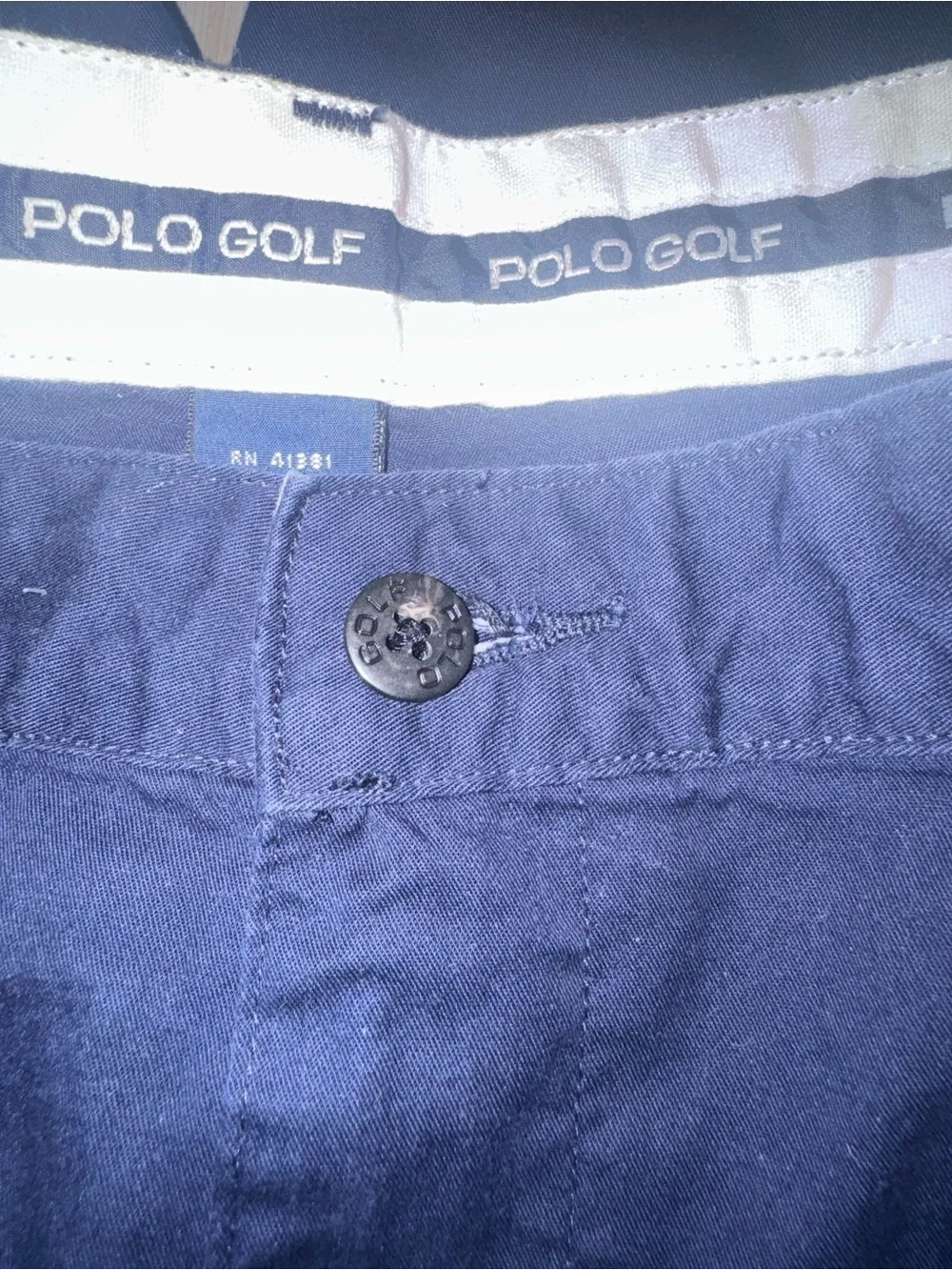 Polo Golf Ralph Lauren Navy Pleated Chino Pants 38x30 Cotton Classic Golf